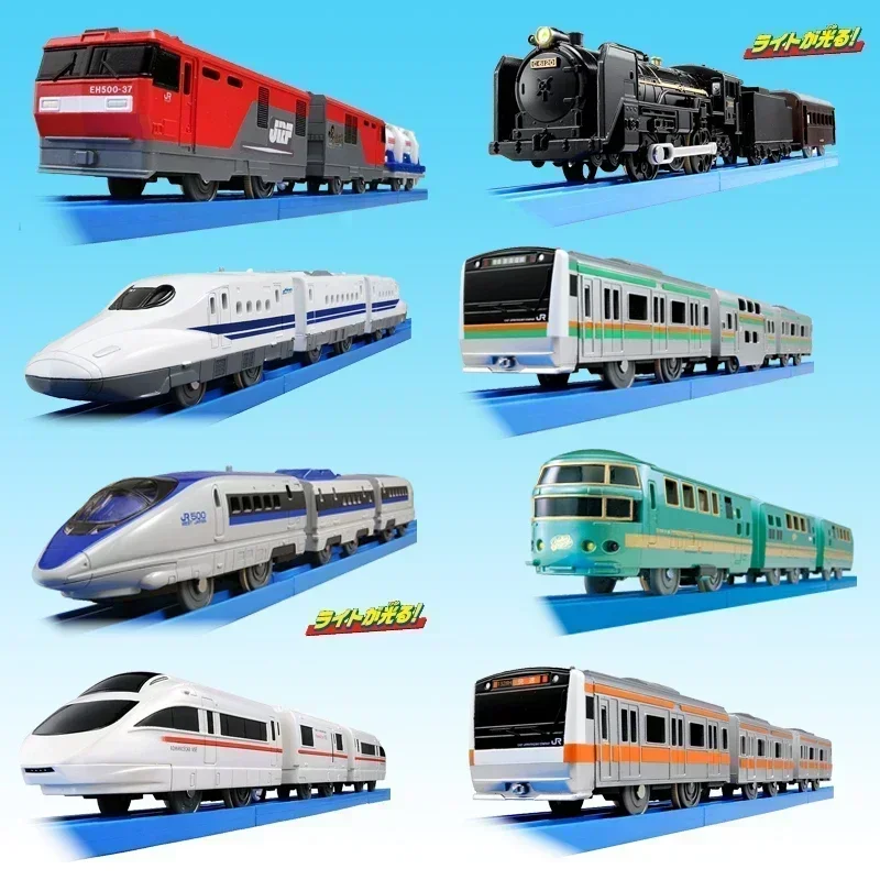 TAKARA TOMY Tomica Plarail Trackmaster Shinkansen 30-40cm Electric Train Model Kit Three Carriages Railway Cars Toy for Children