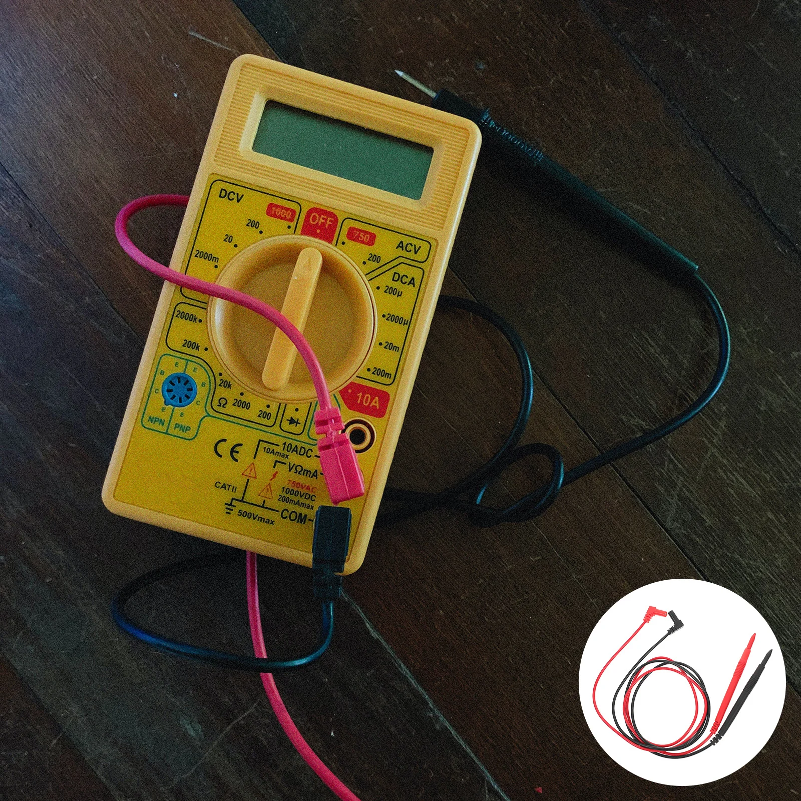 

1Set Multimeter Test Lead Copper Silicone Durable Multi Meter Tester Test Probes for Voltage Current Multimeter Leads