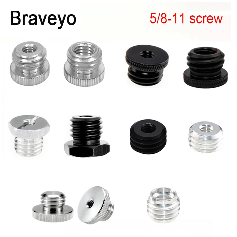 1/4 3/8 to 5/8-11 Inch Laser level Conversion Screw Nut Coarse Thread Tripod Mount Accessories Infrared Special Adapter Aluminum