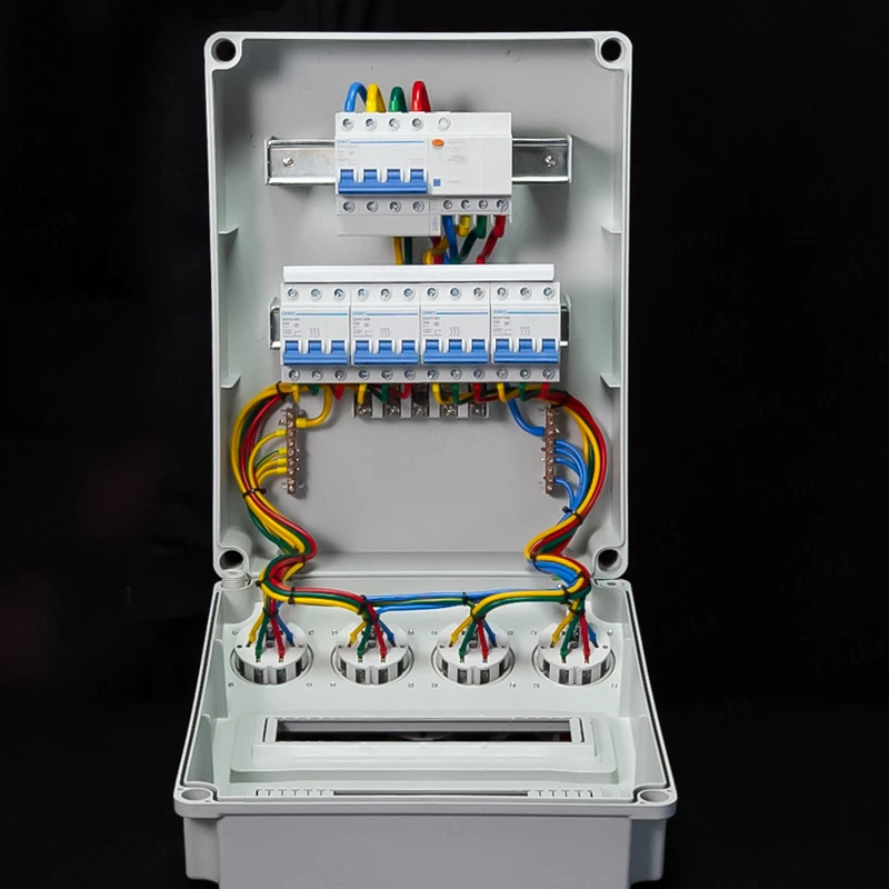 Fonte de alimentação fixada na parede impermeável, caixa de distribuição, soquete industrial, REINO UNIDO, EUA, UE, FR, REINO UNIDO, exterior, IP44, IP65, 380V