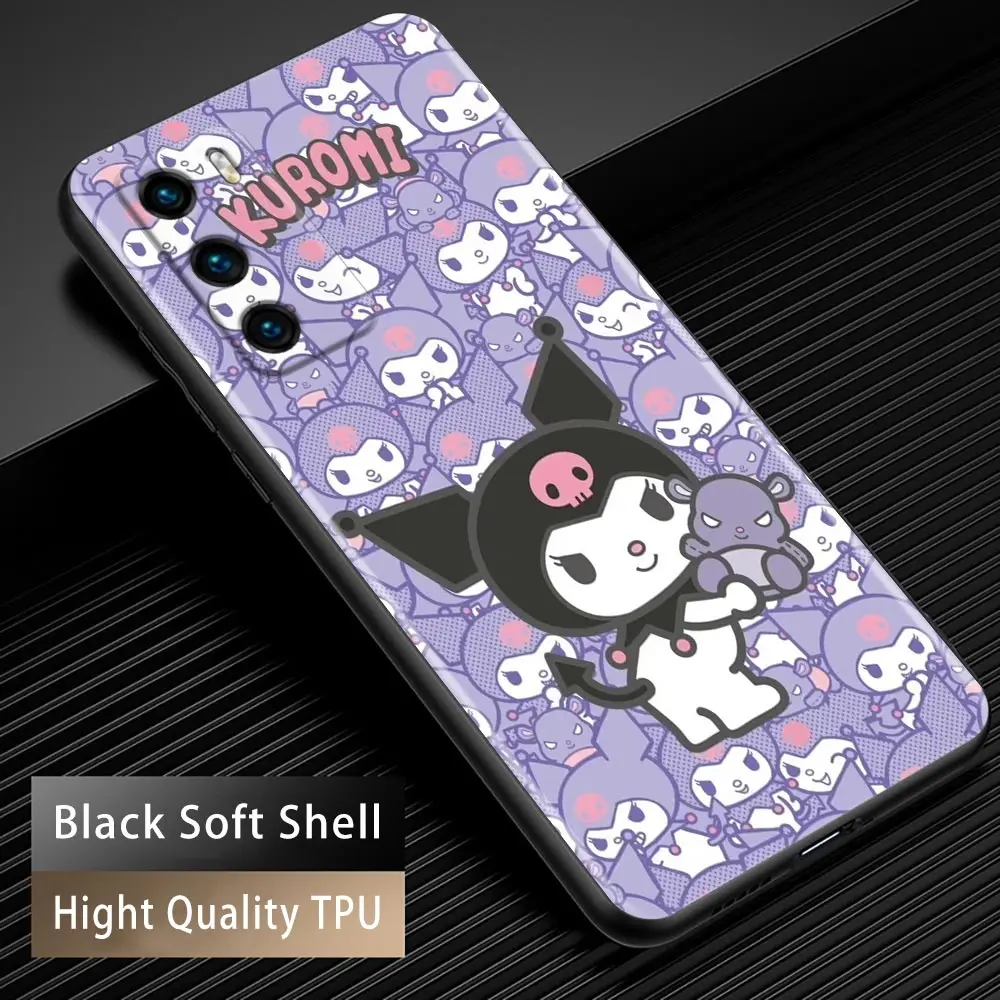 Cute Kuromi My Melody Silicone Case For Huawei P30 Lite P20 P40 P50 Pro Smart Back Cover For Huawei Y6 Y7 Y9 2019 Y6P Phone Case