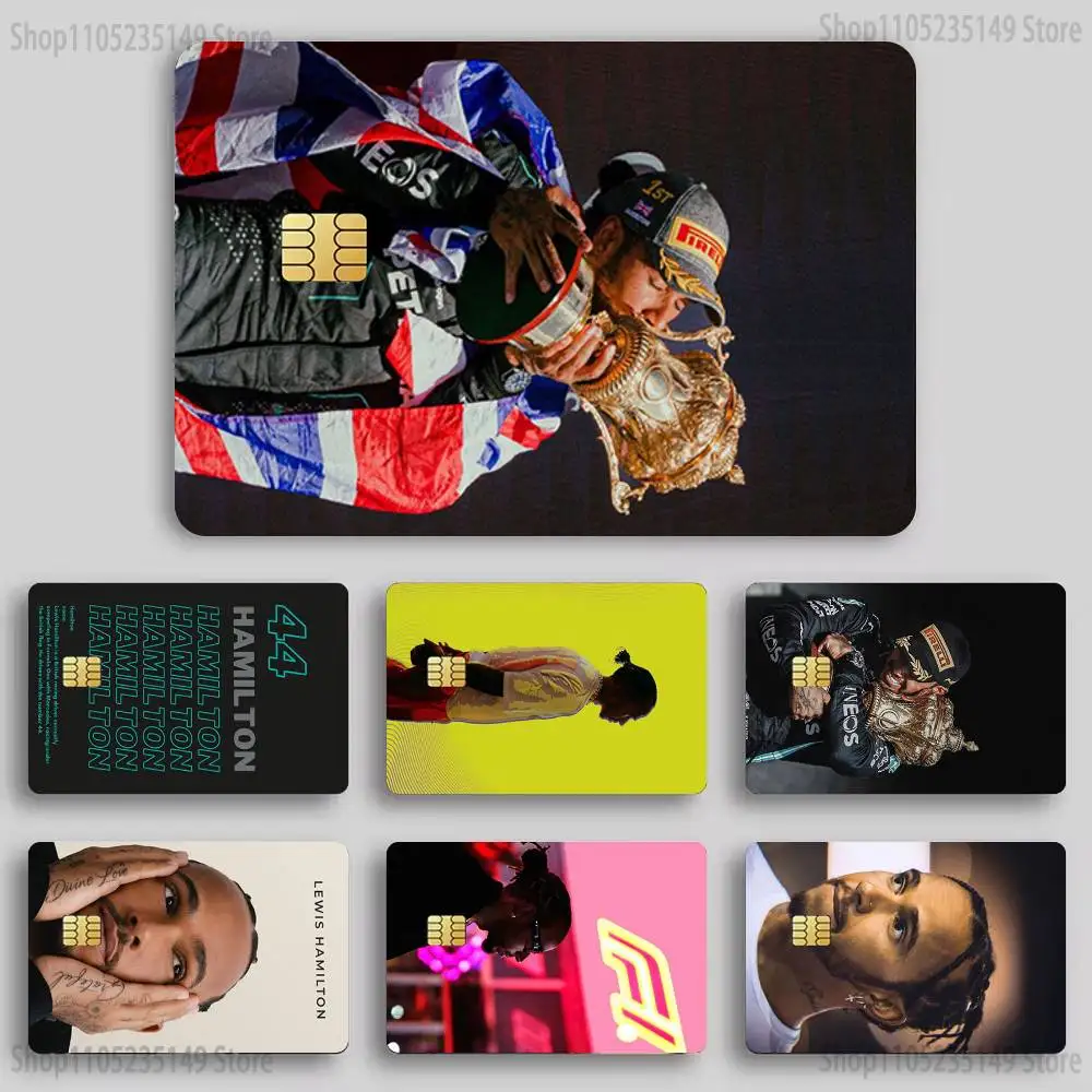 

F1 L-Lewis H-Hamilton-es Credit Card Skin Stickers for Bank Card Bus Metro Card Sticker Waterproof Women Gift