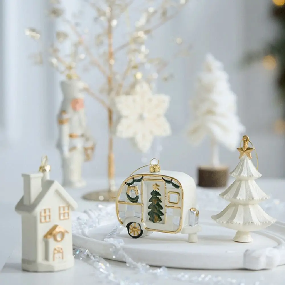 White Christmas Decoration Xmas Tree Plastic Hanging Pendants Soldier House Car Festival Christmas Tree Ornament Christmas - Image 4