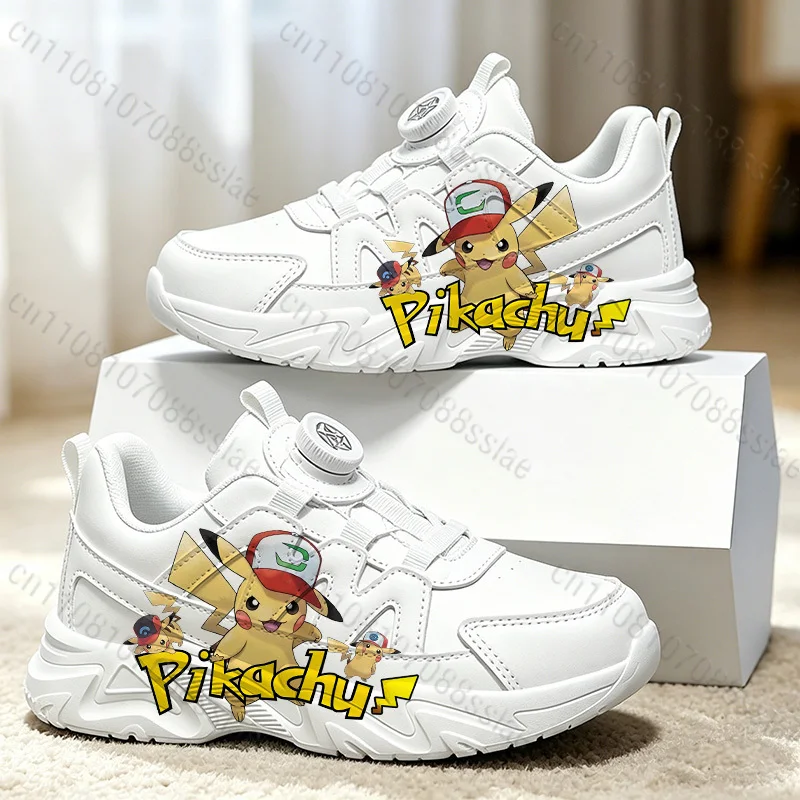 

Pikachu Cartoon Print Girls Boys Teenager Student Children Lightweight Wear-resistant Slip-ons Easy To Wear Casual Sports Shoes