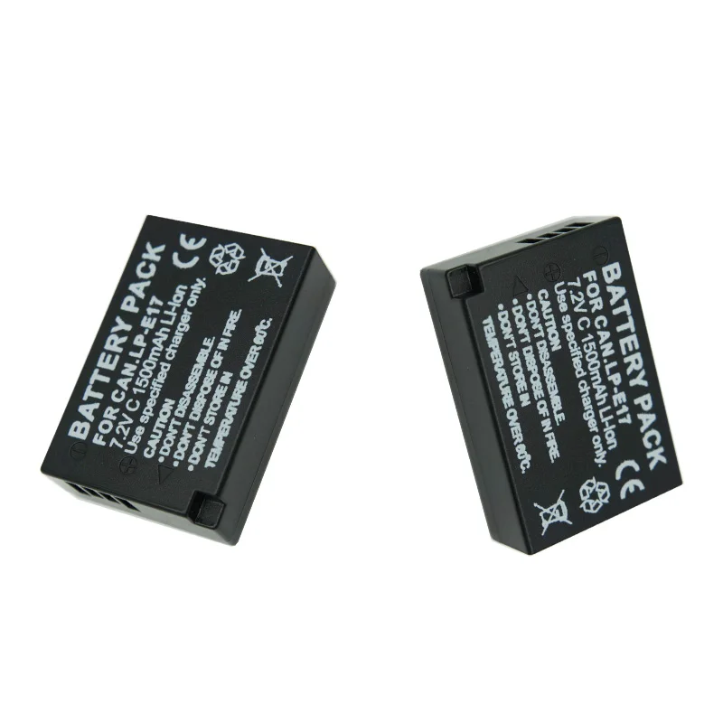 LP-E17 1500 mAh rechargeable camera battery compatible with Canon EOS R8 RP R50 R100 250D M3 M5 M6 750D 760D T6s 800D T8i