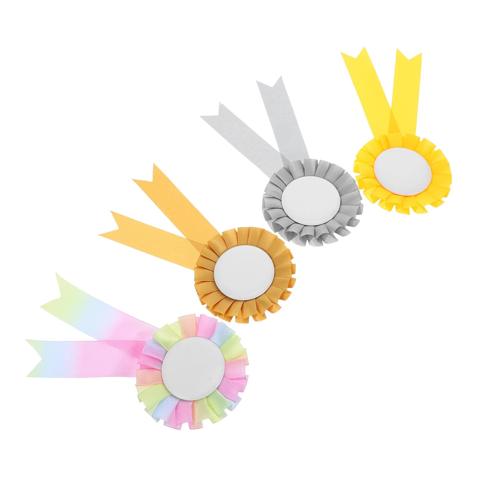 4 قطعة أشرطة روزيت نابضة بالحياة جائزة الاحتفال شارات جوائز عيد ميلاد الهالوين حفلة الشريط دبابيس جائزة فارغة الشريط #6