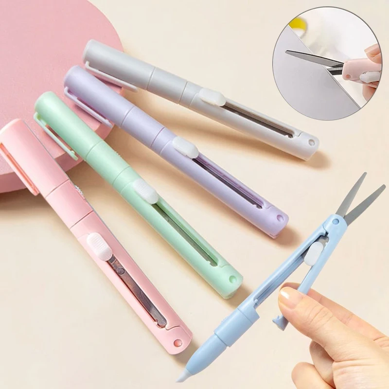 

Morandi Multifunction Utility Knife Paper Cutter Cutting Paper Scissors DIY Ceramic Blade Pen Knife Office and School Supplies