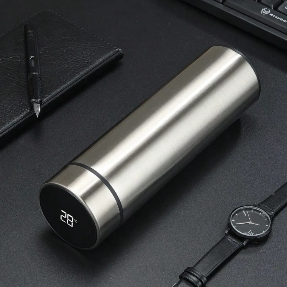 

Smart LED Temperature Display Water Bottle – Touch-Sensitive 500ml Stainless Steel Insulated Travel Mug for Car, Office, Sports