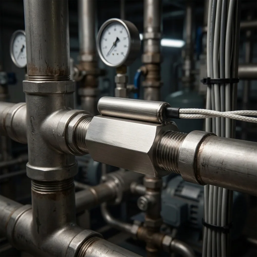 304 Stainless Steel Flow Switch Sensor For Water Purification & Refrigeration, Easy-Install Industrial Grade Monitor