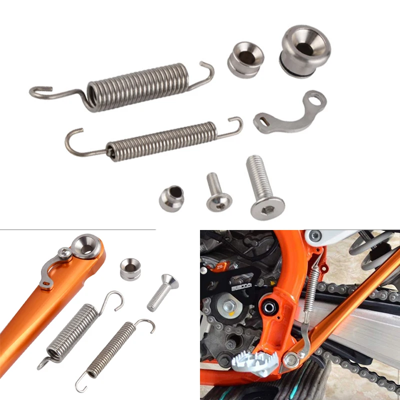 Side Stand Spring Kit for KTM 150 250 350 450 500 530 XC XCW XCF XCFW EXC EXCR Motorcycle Parking Kickstand Springs Bolt Screws