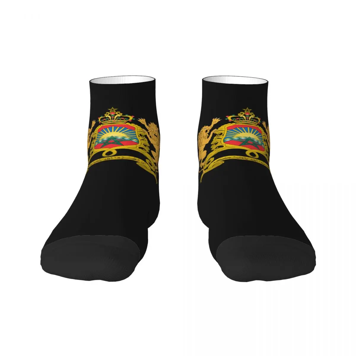 Novelty Print Kingdom Of Morocco Socks for Women Men Stretch Summer Autumn Winter Moroccan Patriotic Crew Socks