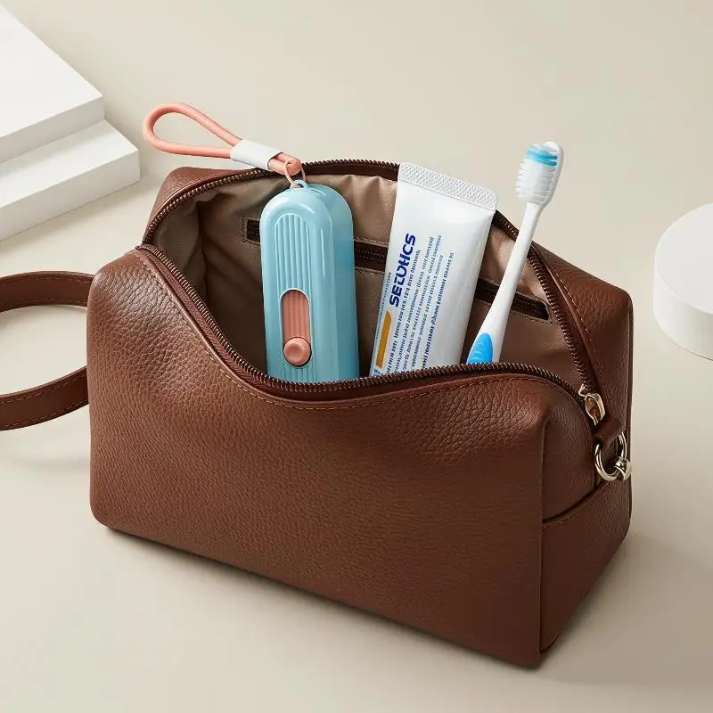 Portable Automatic Dental Floss Pick Storage Box Floss Container With Lanyard For Travel Home Outdoor Daily Oral Care