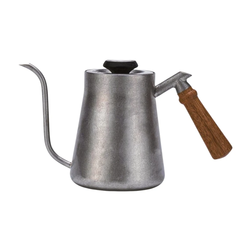 Hand Pour Over Kettle Wooden Handle Hand Pour Over Kettle Narrow Mouth Kettle Drip Coffee Hand Pour Over Kettle