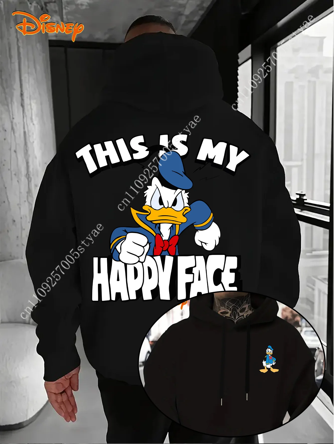 

Мужские толстовки с капюшоном Disney Donald Duck Mickey, женские толстовки, пуловер унисекс, осенне-зимняя флисовая толстовка с капюшоном, хлопковая куртка, пальто оверсайз