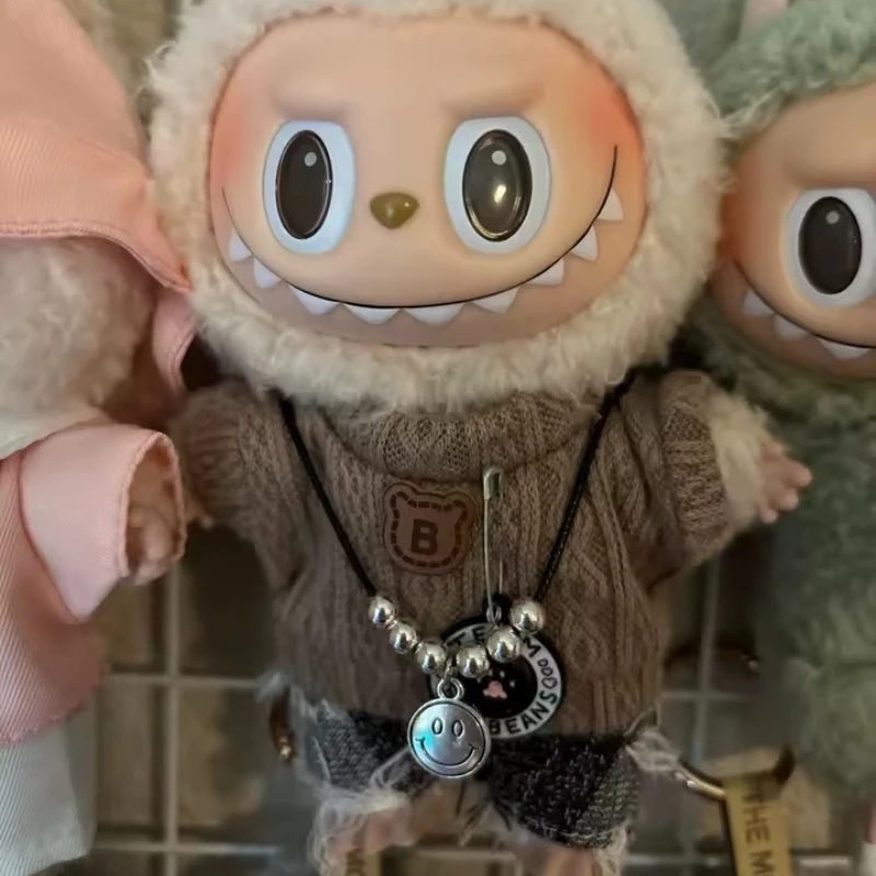 

Одежда для куклы Labubu 17 см, уличный трендовый стильный комплект Labubu V1V2, мини-наряд для куклы «сделай сам», модная одежда для мальчиков, обувь, аксессуары