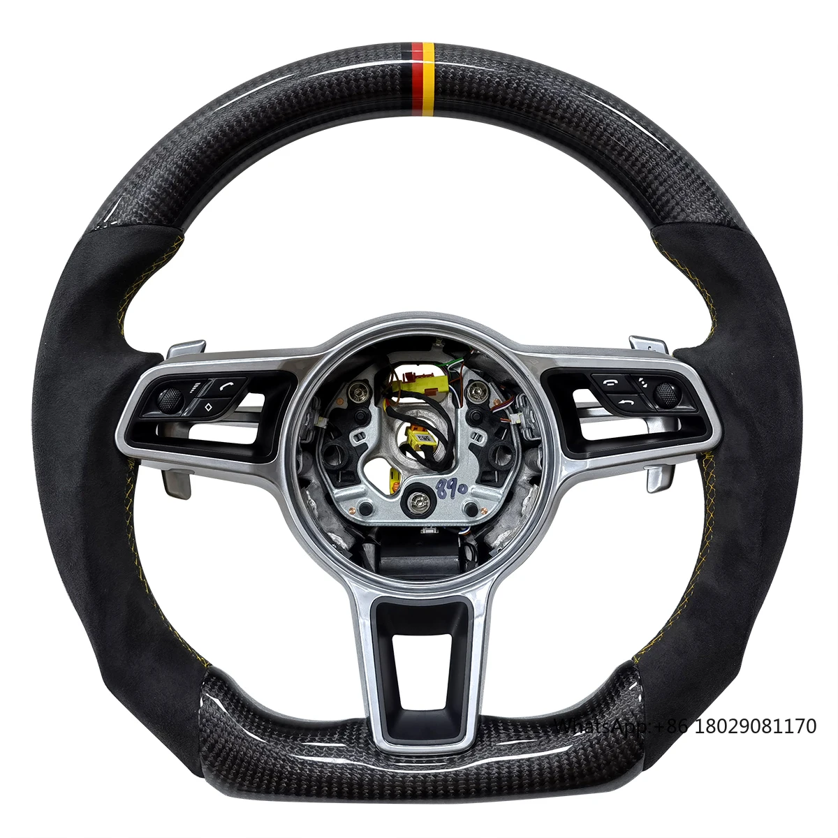 Alcantara Leather Steering Wheel for Porsche All Models 911 718 Cayman Boxster Cayenne Panamera Macan Taycan