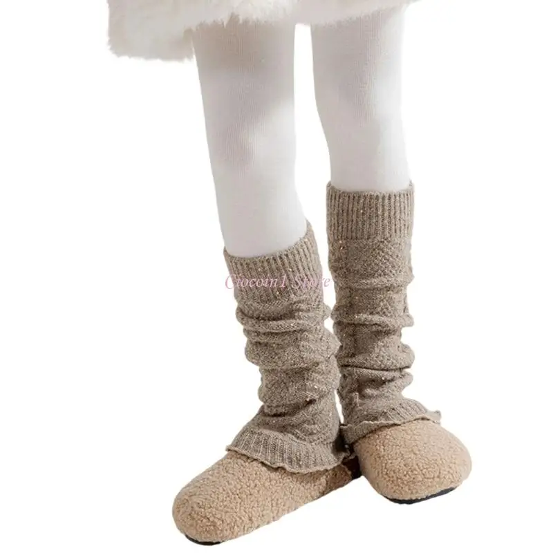 

Y1UB Glitter Brilliant Girls Leg Warmer Stretchy Stacked Soft Skin Friendly Sock