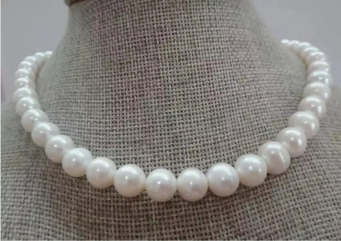 

Beautiful AAAAA+ 8-9mm natural south sea White pearl necklace earrings 18 inch