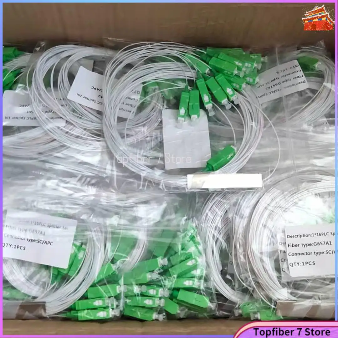 10pcs 1X16 SC APC PLC Splitter 0.9mm Fiber Optical  Mini steel tube type 1x16  Fiber Opitc Splitter Micro-enclosed Splitter