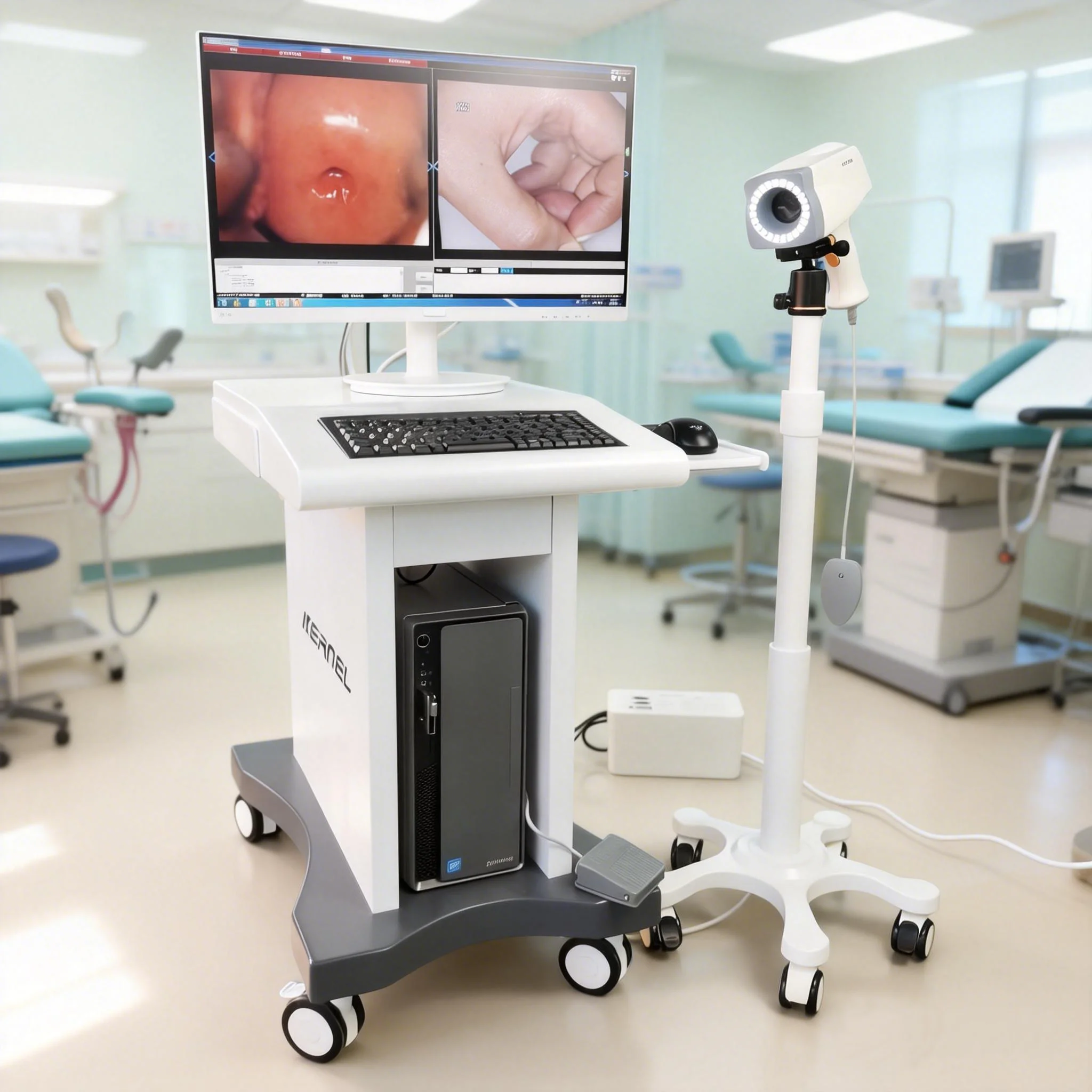 CE Digital Advanced Digital Colposcopy Equipment With Report Export 1/4 Inch CCD Kernel KN-2200