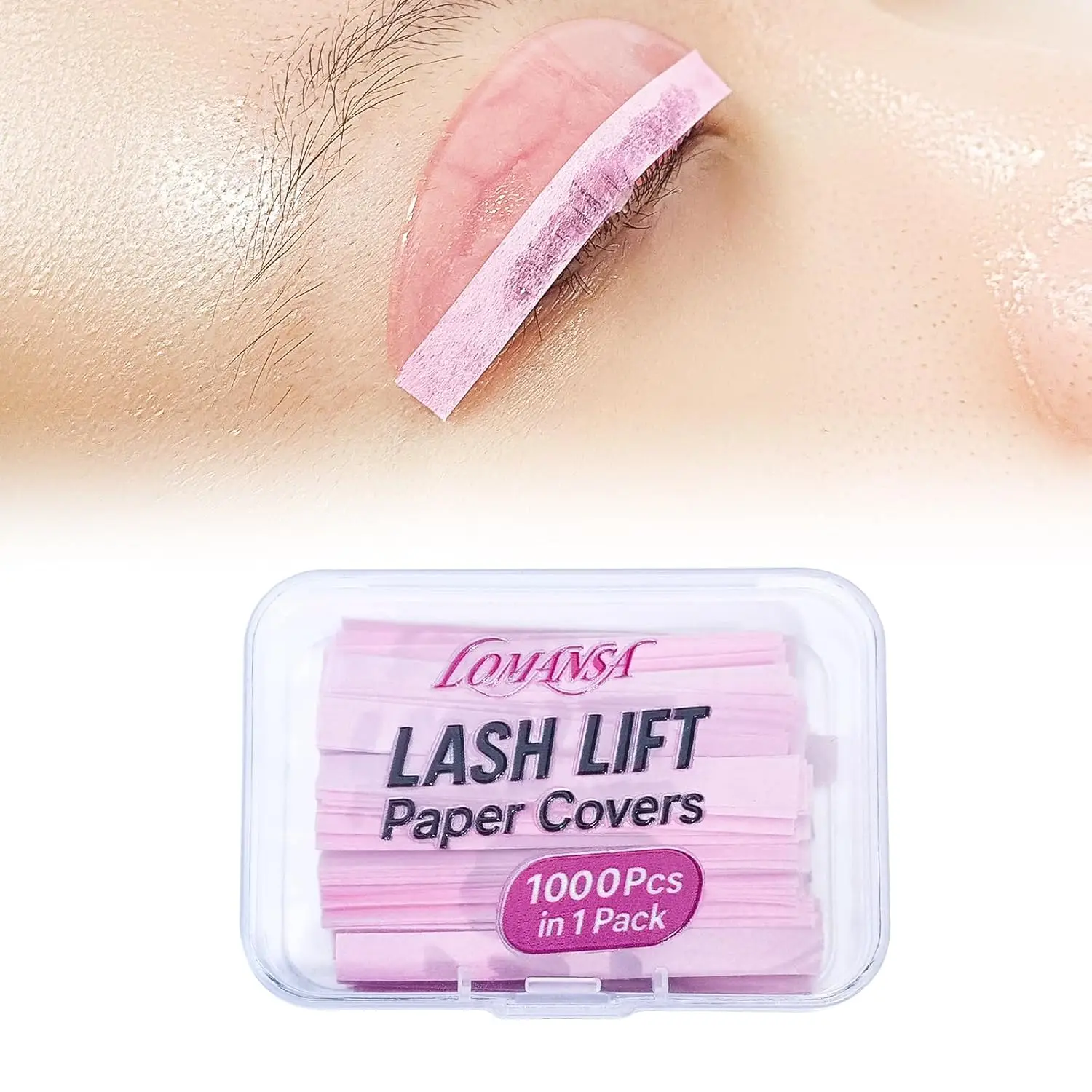 Lomansa 1000 Stück Lash Lift Dauerwelle Papier Lash Lift Bänder Einweg Lash Lifting Papierstreifen Wimpernband Kompensatoren Werkzeug