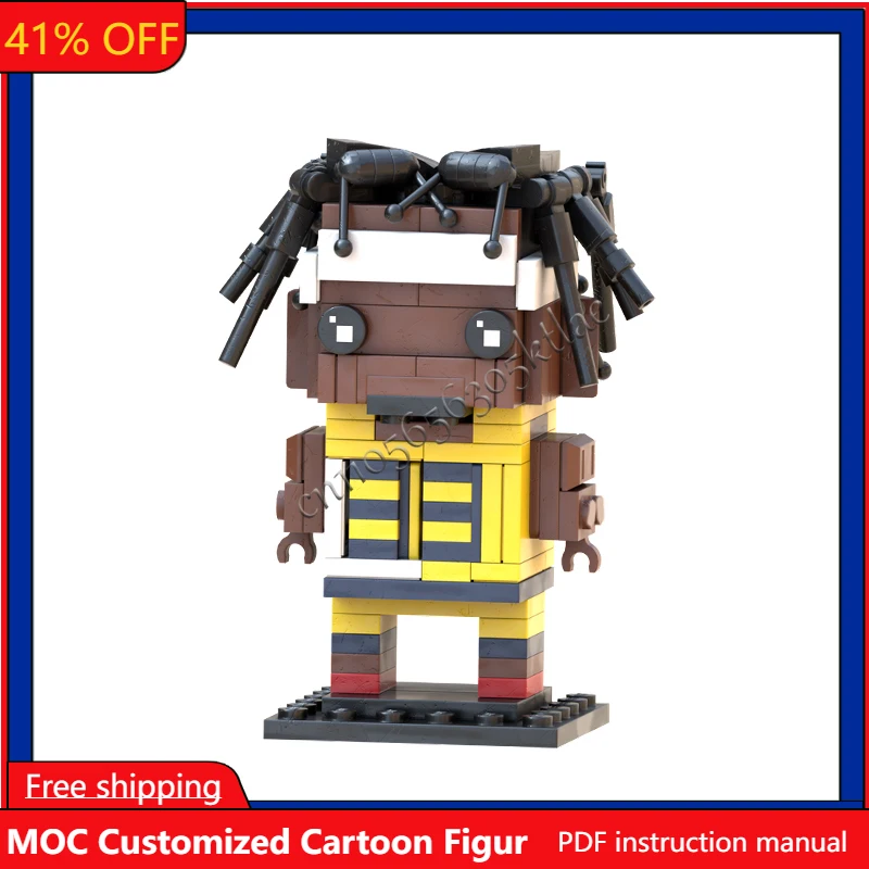 

183Pcs MOC Sports Superstar Character Collect Series Brickhead Model DIY Creative Puzzle Birthday Cartoon Anim Figures Toys Gift