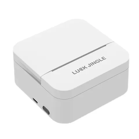 LUCK JINGLE Sticker Printer Machine - Mini Bluetooth Inkless Thermal Photo Printer Compatible with Android IOS