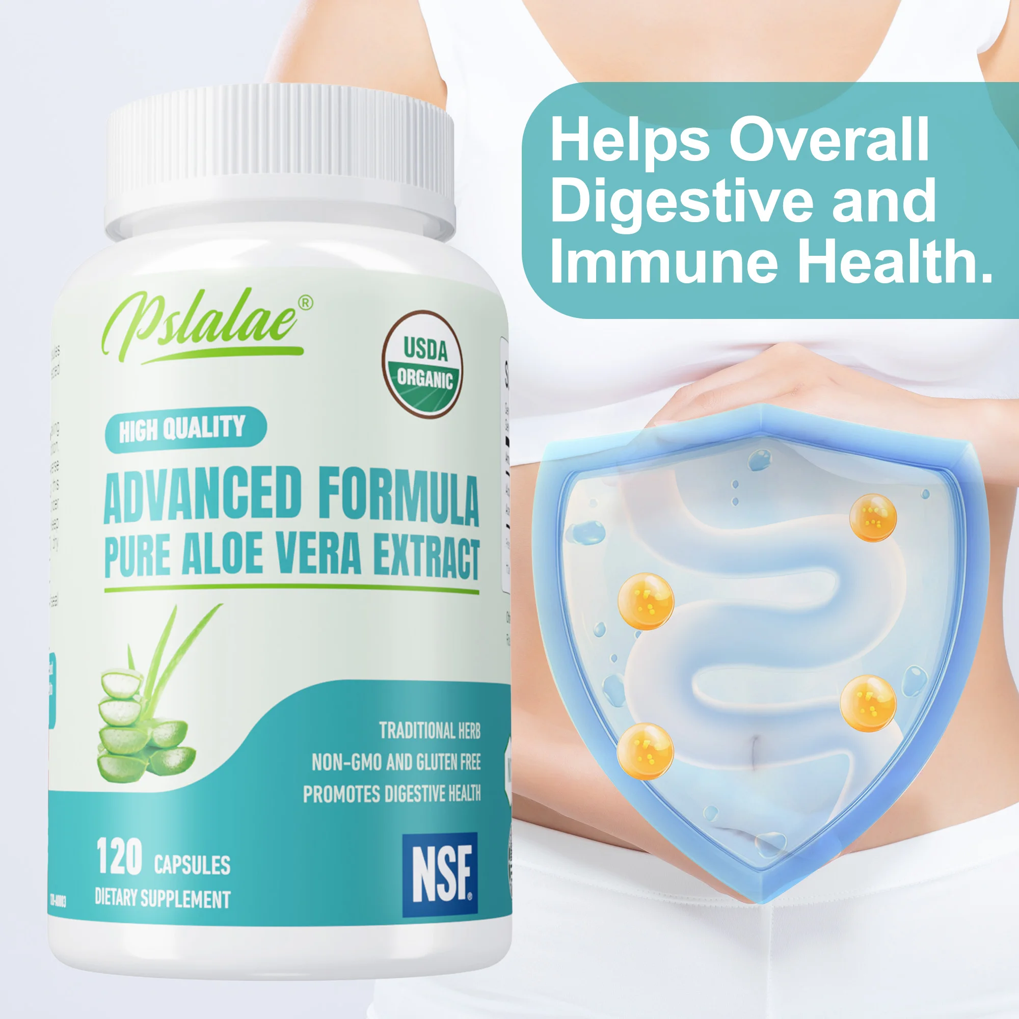 

Aloe Vera Capsules - Natural Aloe Vera, Supports Gut, Digestive & Immune Health, Boosts Cellular Energy, Improves Energy Levels