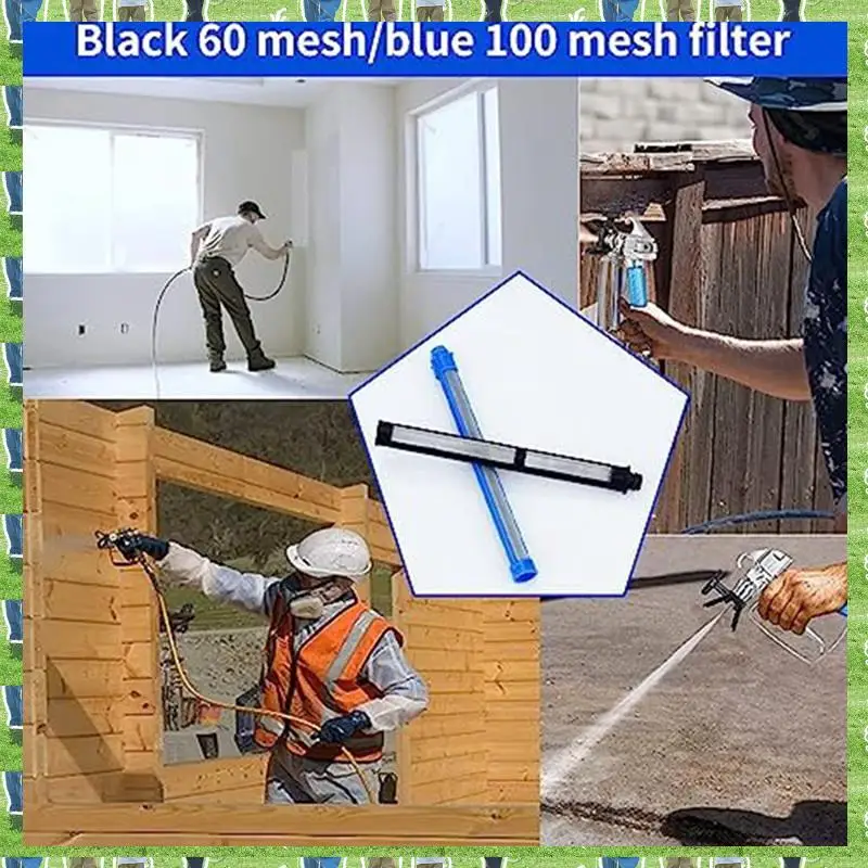 

FTS Безвоздушные фильтры для Spraygun-287033 10 шт. 100-мешковый латекс и 287032 10 шт. 60-мешный латексный комплект для большинства безвоздушных фиксаторов под давлением