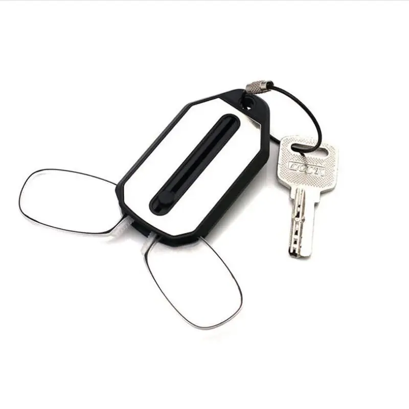 Schlüsselanhänger-Brille mit Nasenclip, Ultraleichte Tragbare Randlose Lesebrille für Damen und Herren, Dioptrien +1,0 +3,0 – Detail 7