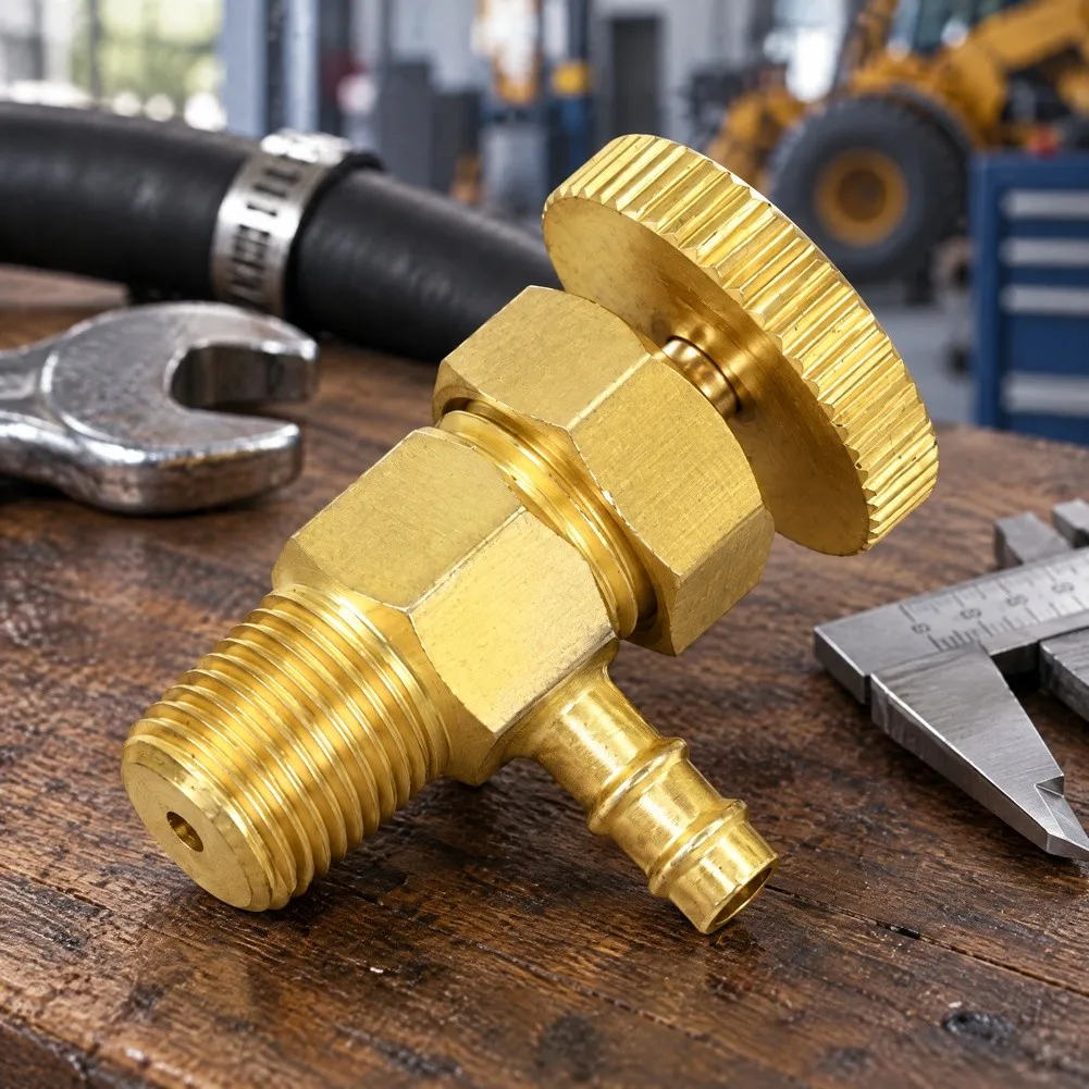 Fuel Bleeder Valve 6598102 Brass Manual Air Purge Fitting For Bobcat S175 S185 For T180 T190 Skid Steer For Loader Replacement