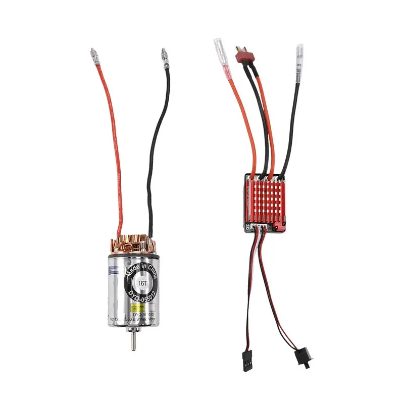 B78B-High Voltage ESC 320A T Plug Set For 1/For 10 RC Crawler 550 16T Waterproof Brushed Motor For SCX10 D90 Traxxas Axial Tamiy