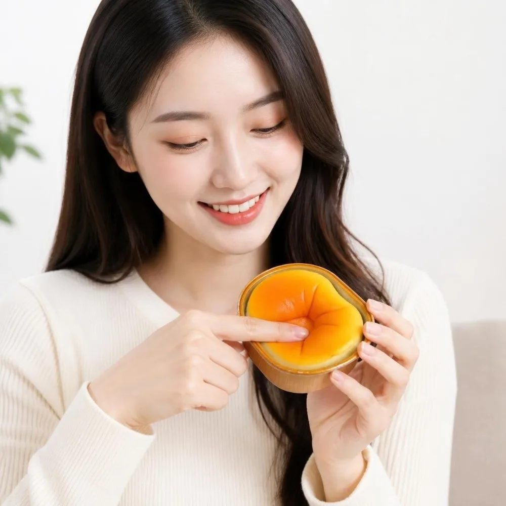 Simulated Steamed Egg Cake Fidget Slow Rising Sticky Bread Squishy Pinch Hand Relax Sensory Fidget Ball Children Gift