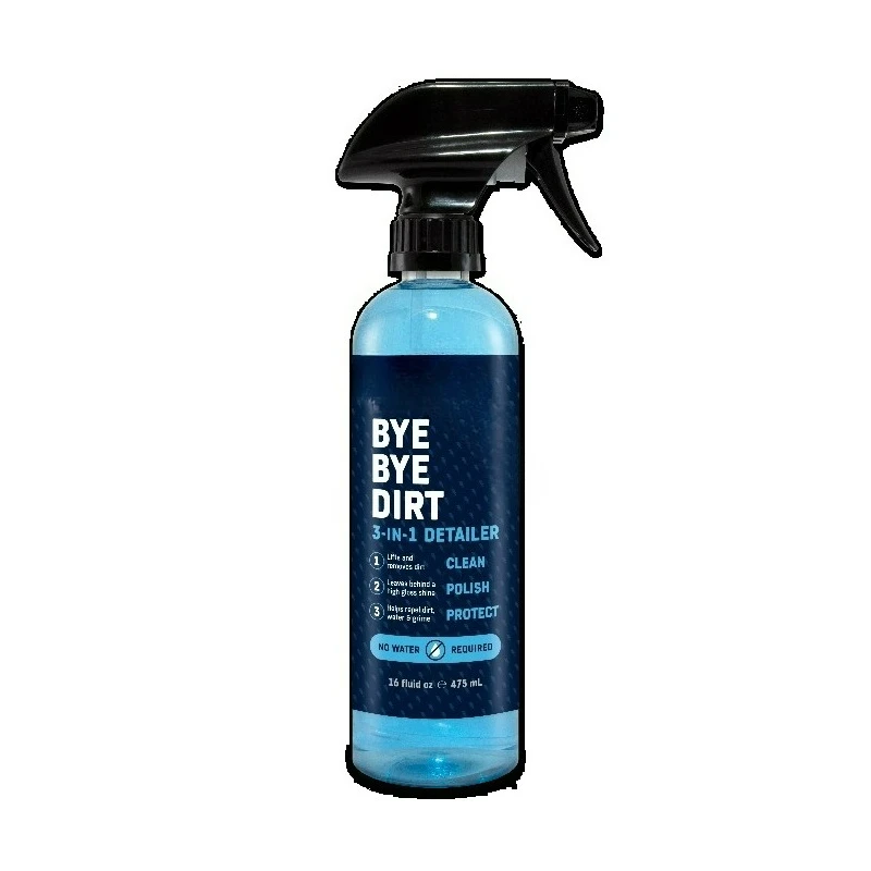 

Средство для ухода за поверхностями 3-в-1 Bye Bye Dirt: очищает, полирует и защищает.