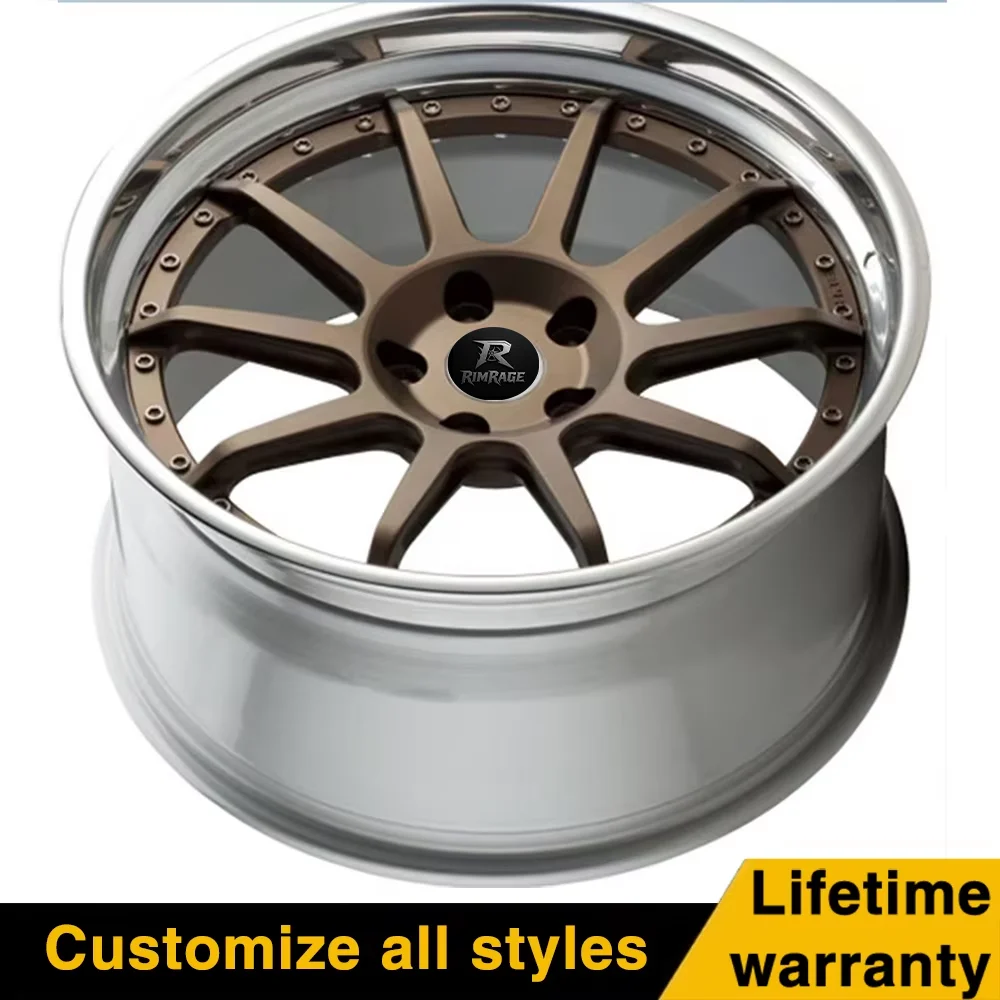 C103 Customized Lightweight Racing Wheels 10-Spoke Alloy Forged Rims 5X114.3 5X112 4X100 2-Piece Forged WheelsF20,F30,F35,G20,G3