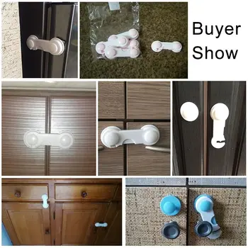 兒童安全鎖 抽屜保護鎖 嬰兒防夾手多功能嬰兒防打開冰箱鎖扣 12 最佳銷售 冰箱鎖 - №7