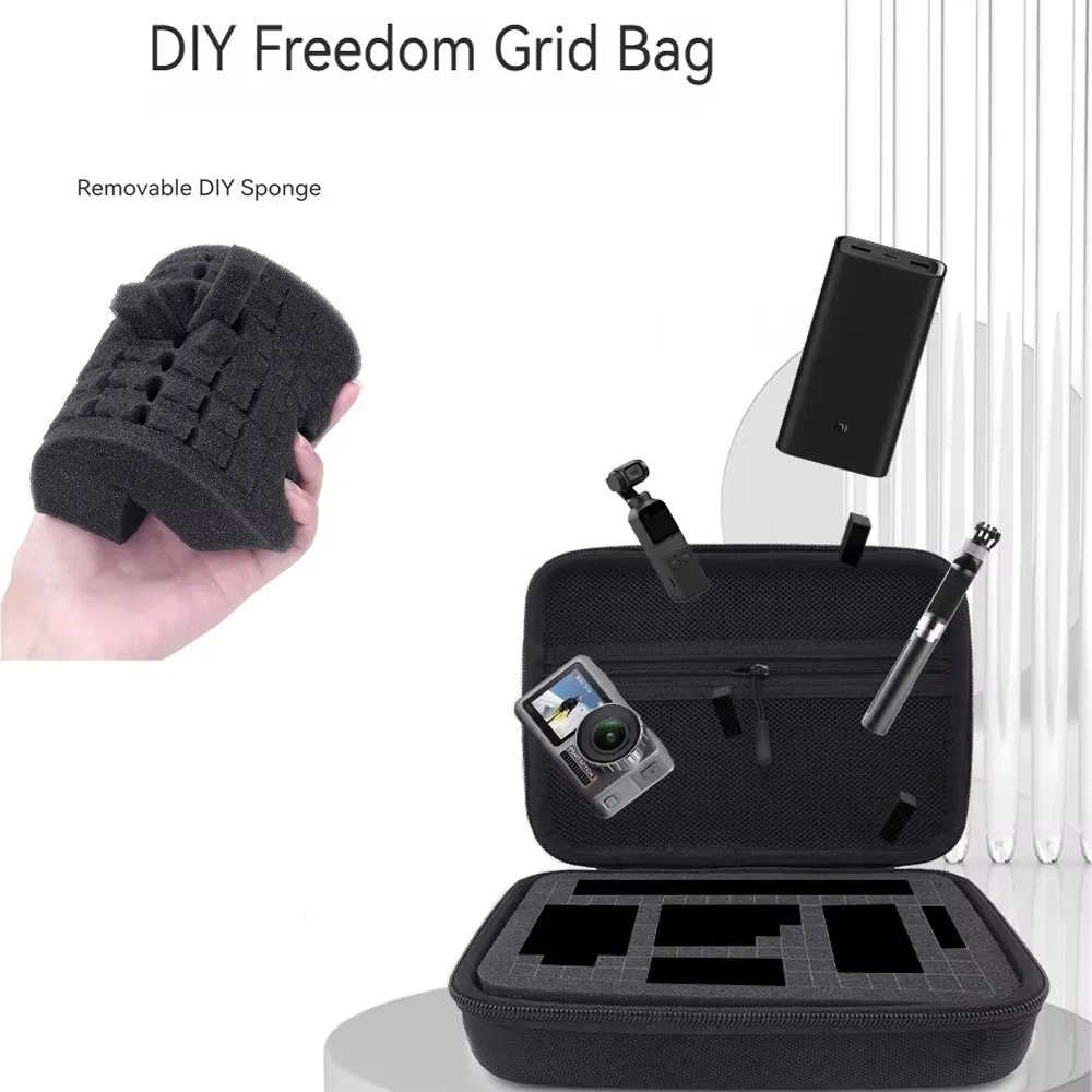 Large Capacity Sports Camera Storage Box Free Compartment Shockproof Sports Camera Carrying Case Trip Portable