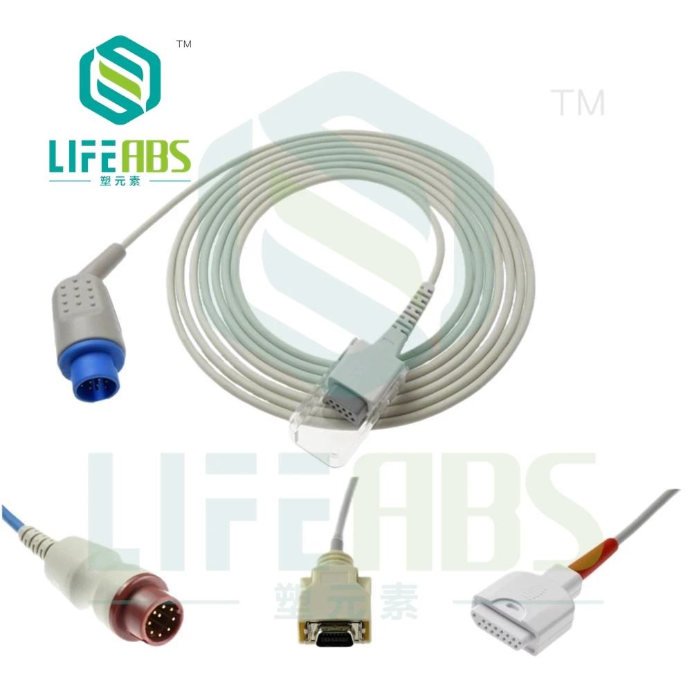 Compatible with min*dr*ay P*hilip  G*E N*elcor and other brands Oximeter Monitor, Spo2 Probe Sensor Extension Adapter Cable