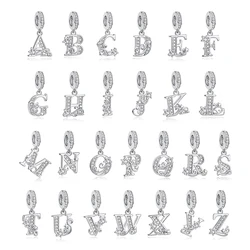 2025 New Original 925 Sterling Silver Charms Star 26 Letters Pendant Beads Fit Brand Bracelets Necklaces For Women DIY Jewelry