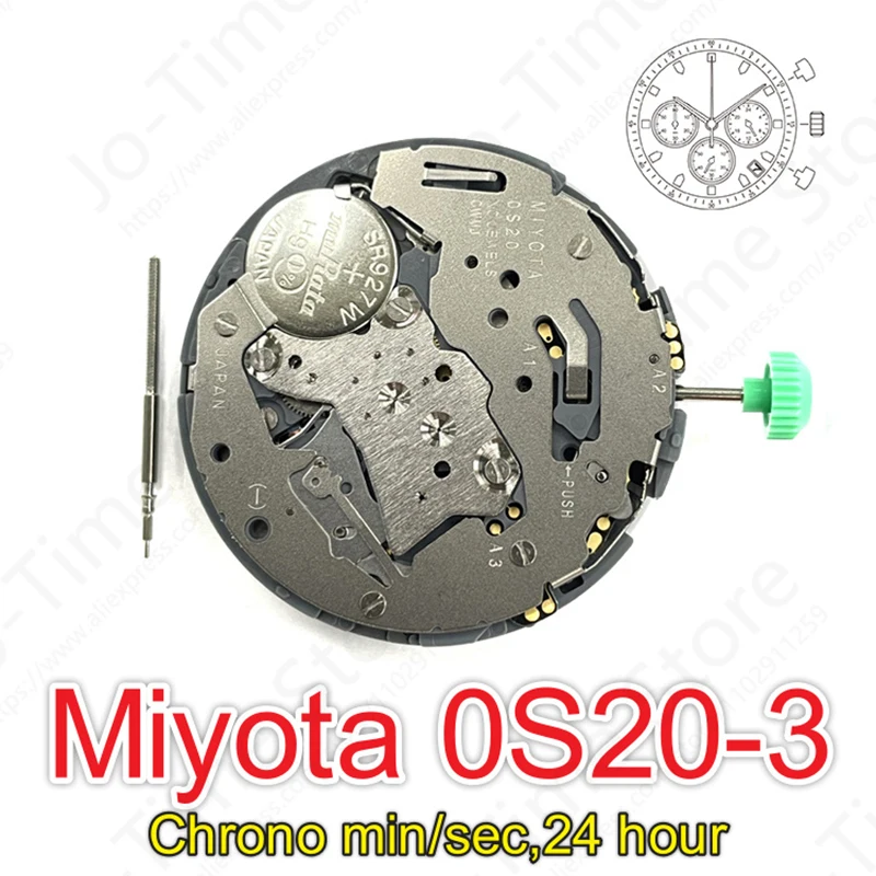 NEW Watch Movement Accessories Repair Replacement Six-Hand Quartz Movement Calendar Date At 4:30'/6'/9' For MIYOTA OS20 Watch