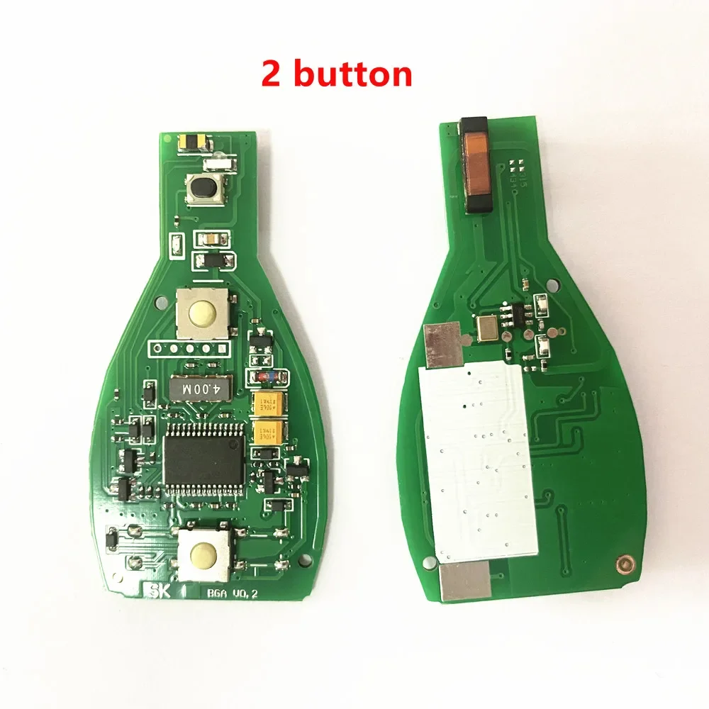 Clé à distance pour Mercedes Benz, 2/3 boutons, 433Mhz, Style BGA, Mercedes Benz Classe A, B, S, E, W203, 204, 205, 210, 211, 212, 221, 222, Support