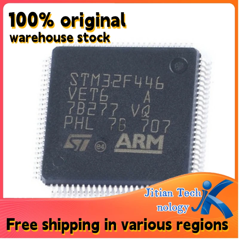 1PCS 100% New STM32F446VET6 LQFP100 180MHz 512KB Quality Assurance Channel direct sales
