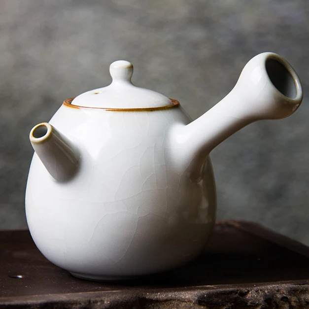 Jingdezhen Painted Side Teapot Tea Maker, Single Ceramic