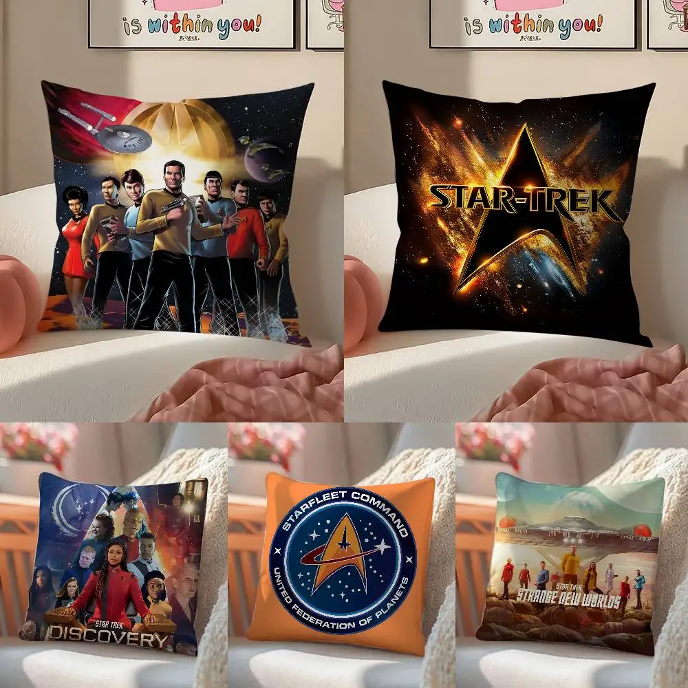 Fiction Entertainment Film S-Star Trek-MT Pillow Case Comfort Sofa Bed Silky elegant Invisible zipper Decorative cushion cover