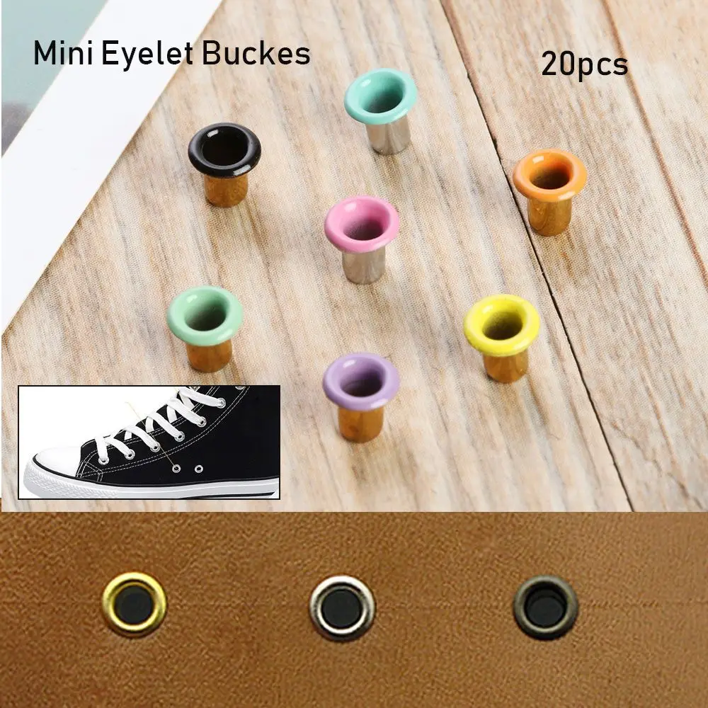 20 Stuks 1Mm/2.5Mm Mini Ultra Kleine Naai Accessoire Metalen Oogje Knopen Pop Tassen Accessoires Diy Poppen Gespen Riemgesp