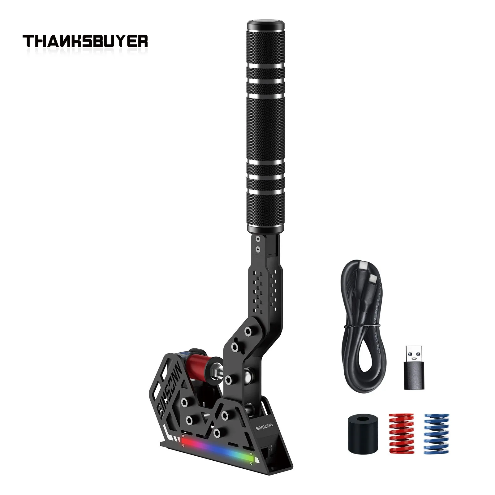 فرامل يدوية هيدروليكية SIMSONN HB Pro بمقبض 13 سم/20 سم مع إضاءة RGB لمحاكاة السباقات، مستشعر ضغط عالي الدقة 16 بت