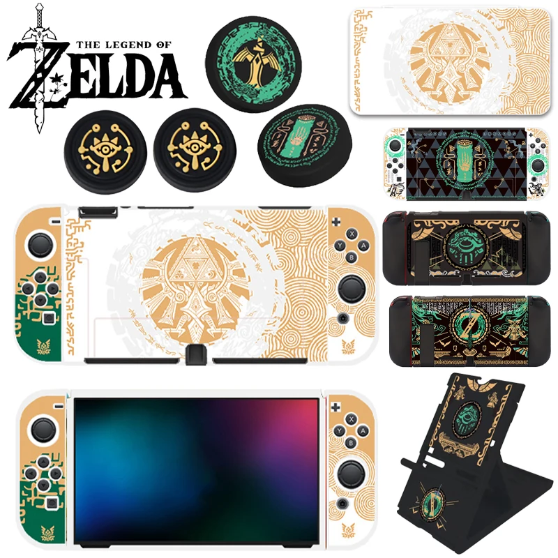 Zelda Tears of The Kingdom Switch Case for Nintendo Switch OLED NS Soft Shell Protective Cover Keycap Game Card Storage Case