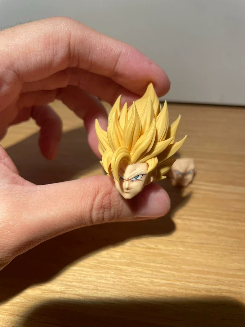 متوفر في المخزون جيس لعبة دراغون بول SHF سوبر سايا SSJ2 سون جوكو مجموعة إكسسوارات الرأس شخصيات أنيمي ألعاب مخصصة هدايا