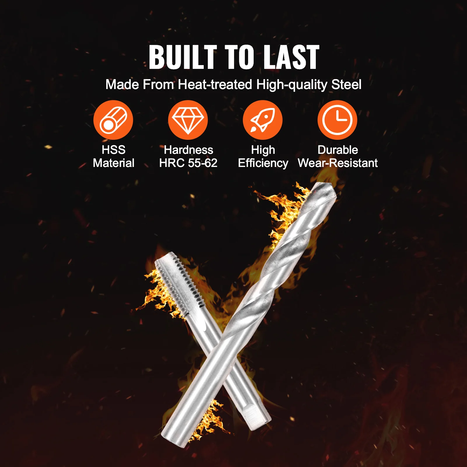 SucceBuy Kit de reparo de rosca Helicoil SAE Kit de ferramentas de recauchutagem métrica HSS Brocas Inserções de rosca Ferramentas de instalação de ruptura