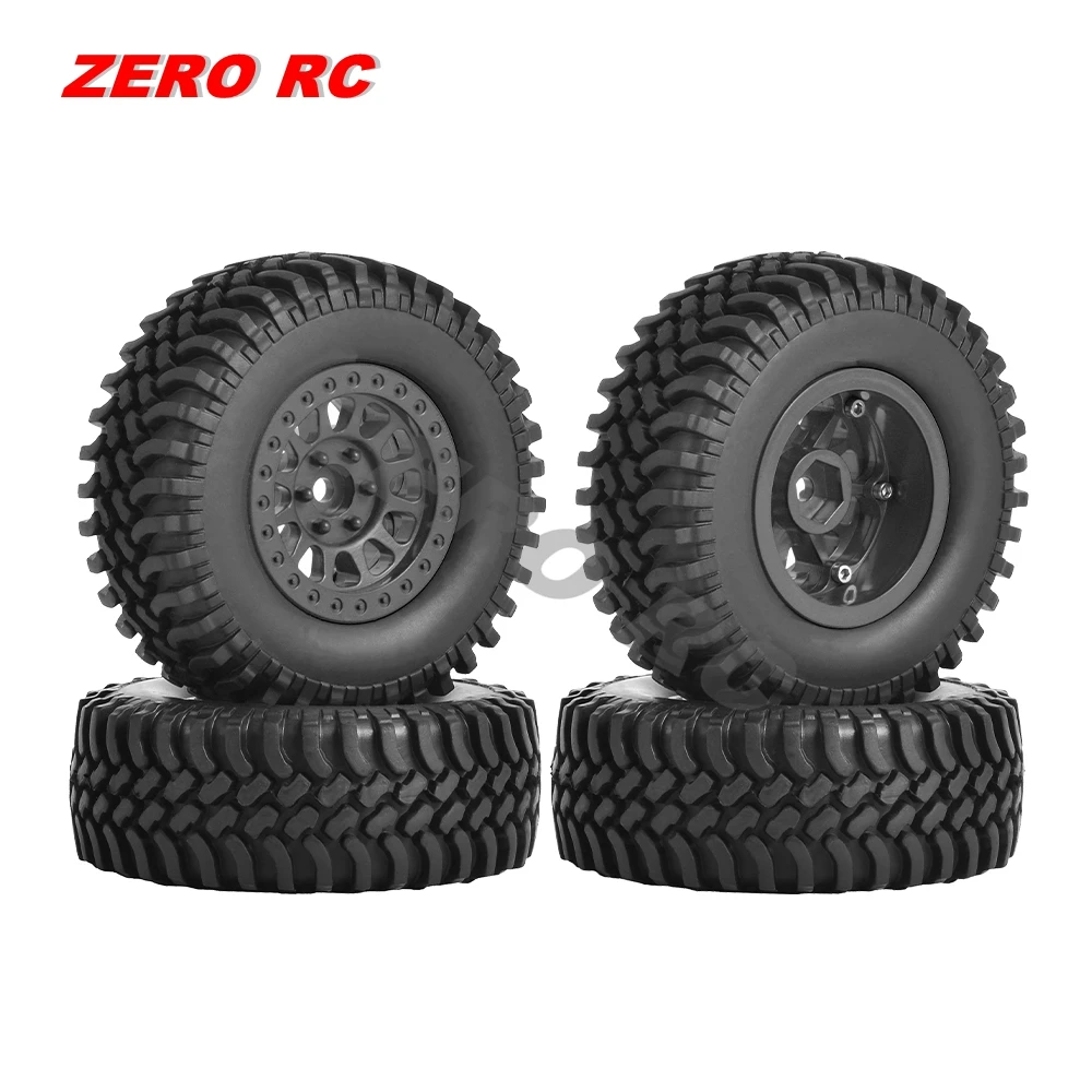 عجلة Beadlock من البلاستيك الصلب مقاس 1.9 بوصة مع إطارات زاحفة 90-100 مم لشاحنة 1/10 1/12 محورية SCX10 RGT MST D90 D110 MN Rc #4